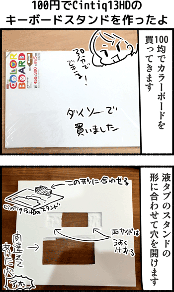 100円で液タブのキーボード置き場を作ろう きこログ