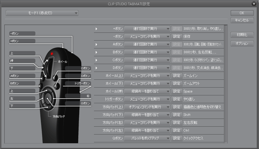 有線タブメイト コントローラー クリップスタジオ 旧型 左手デバイス